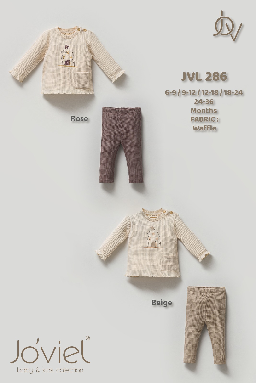 JOVIEL Baby & Kids Collection - Baby Trousers and Long Sleeve T-Shirt Set