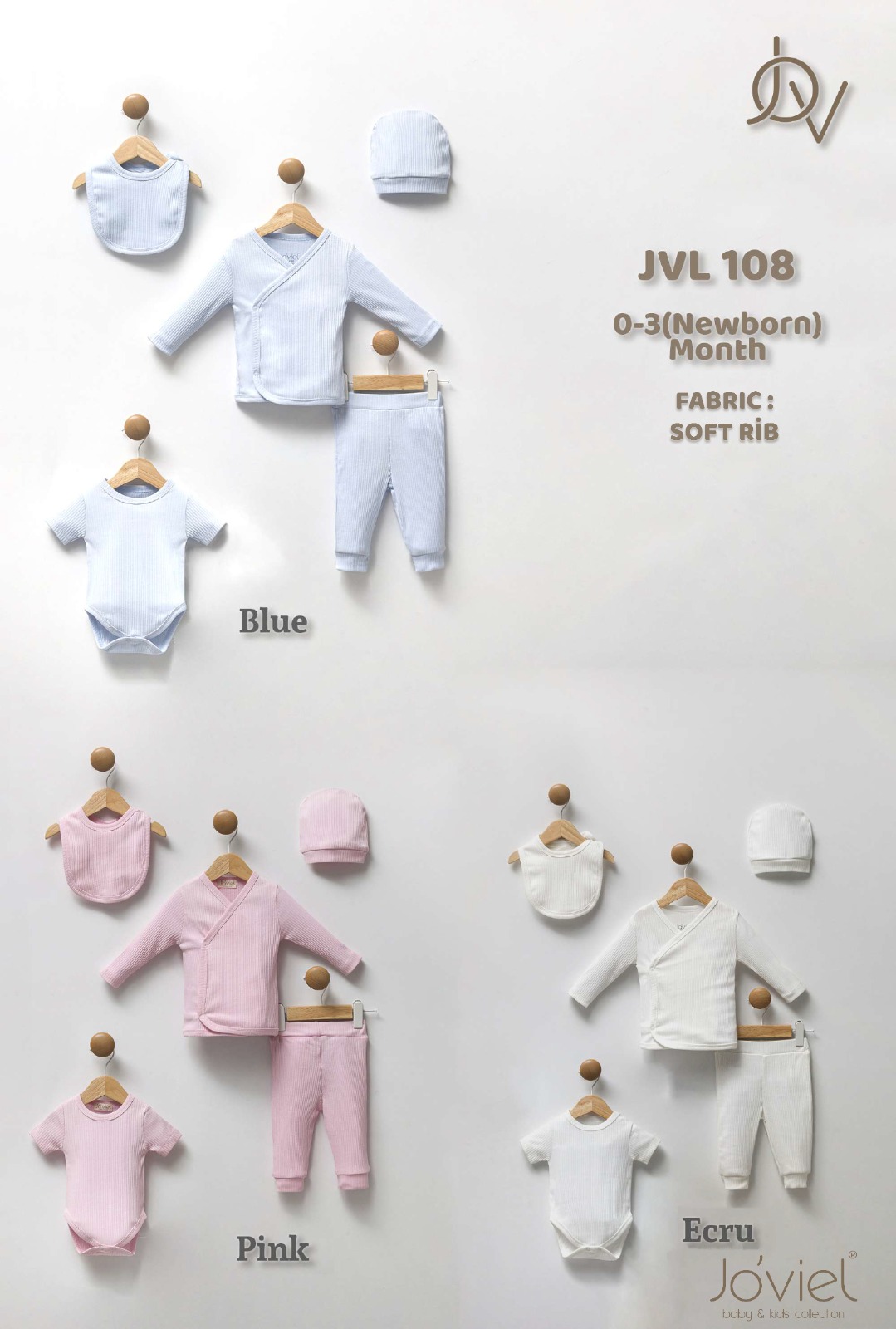 JOVIEL Baby & Kids Collection - 5-Pack of Newborn Baby Clothes Set