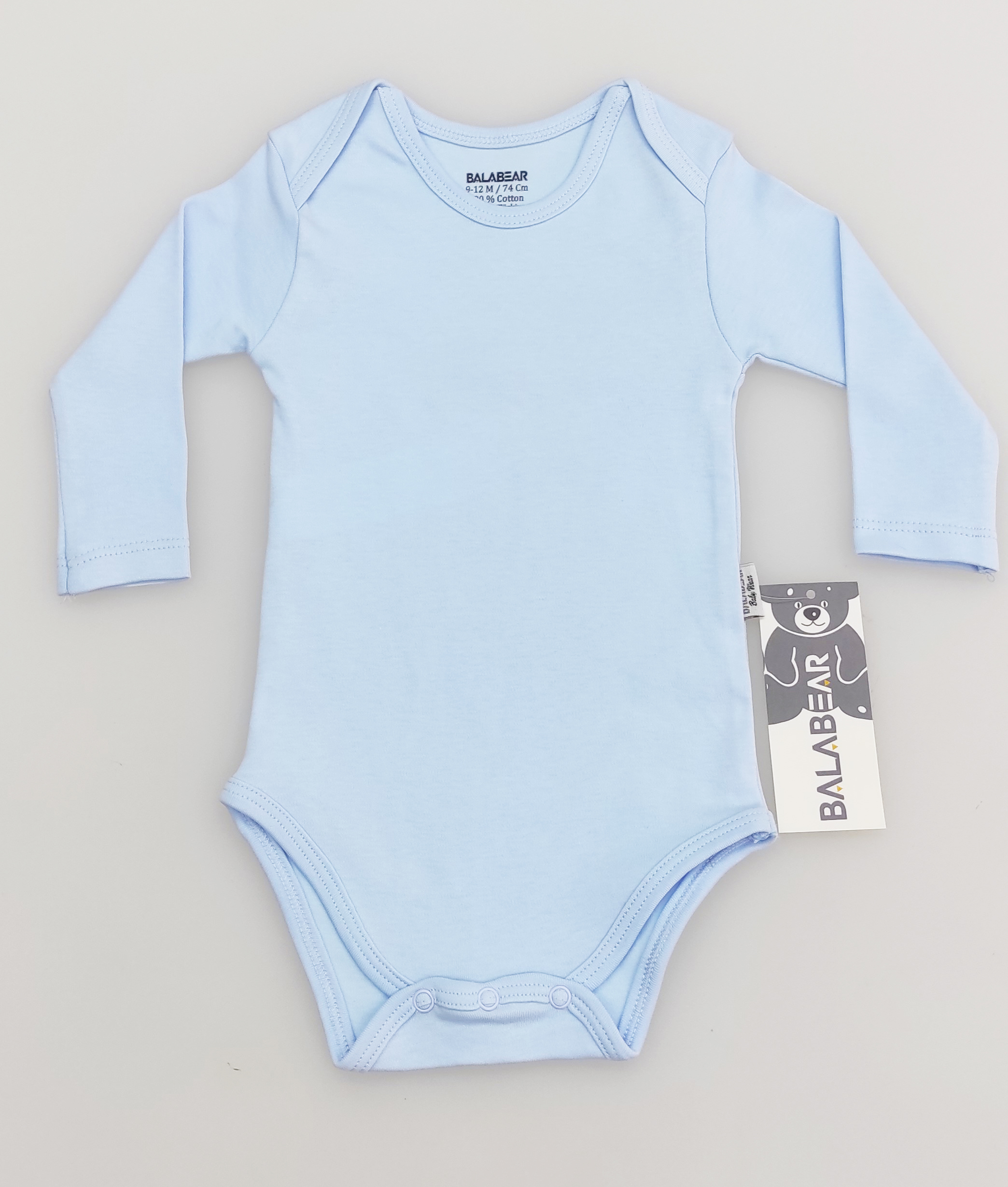 BalaBear Baby Snap-Closure Bodysuit - Long Sleeve