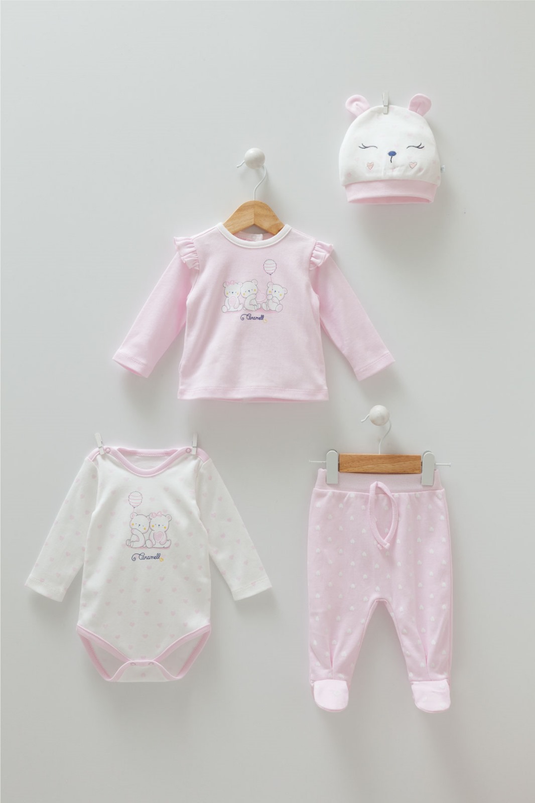 Caramell Newborn Baby 4-Pack Hospital Set