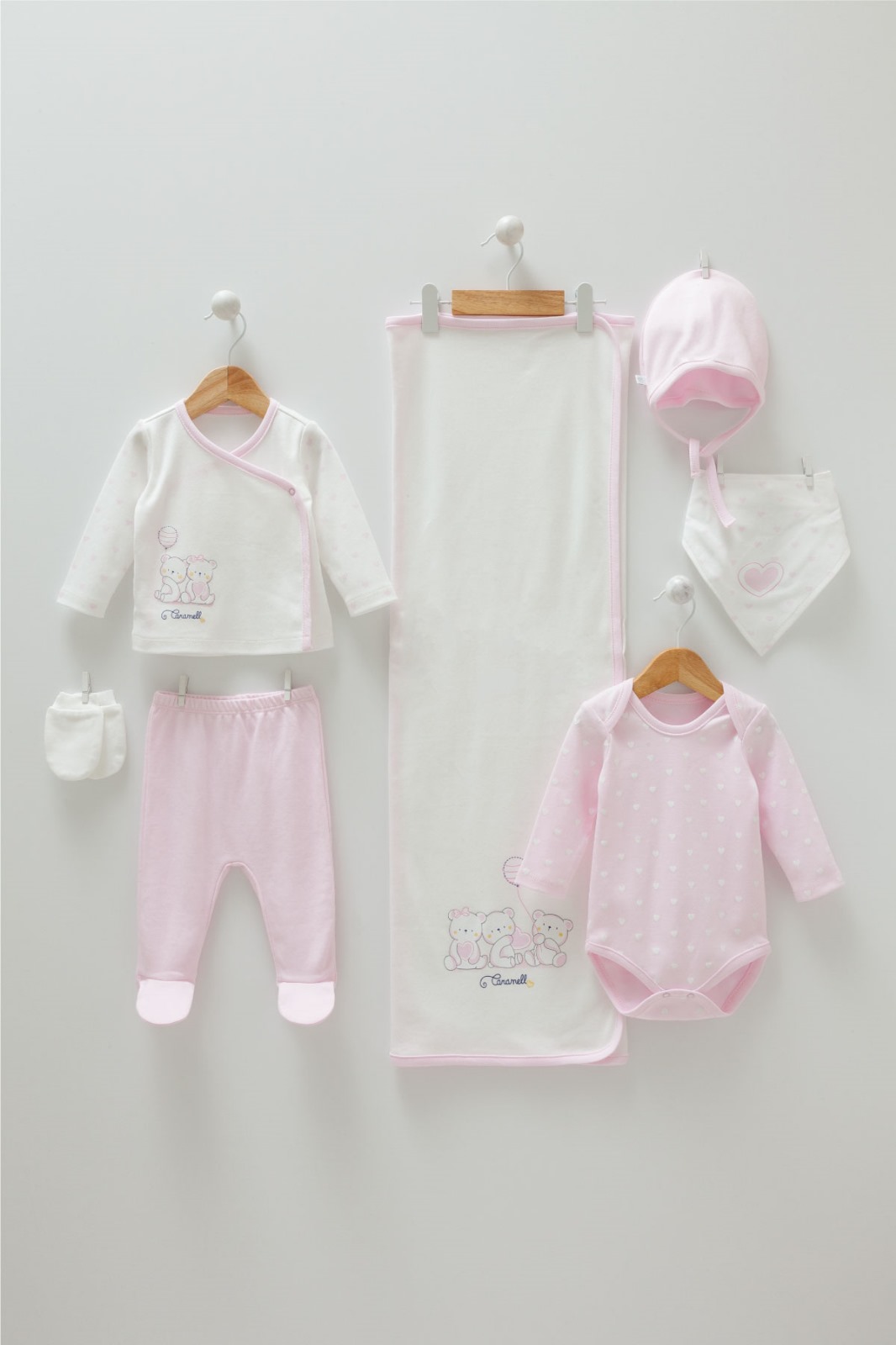 Caramell Newborn Baby 7-Pack Hospital Set