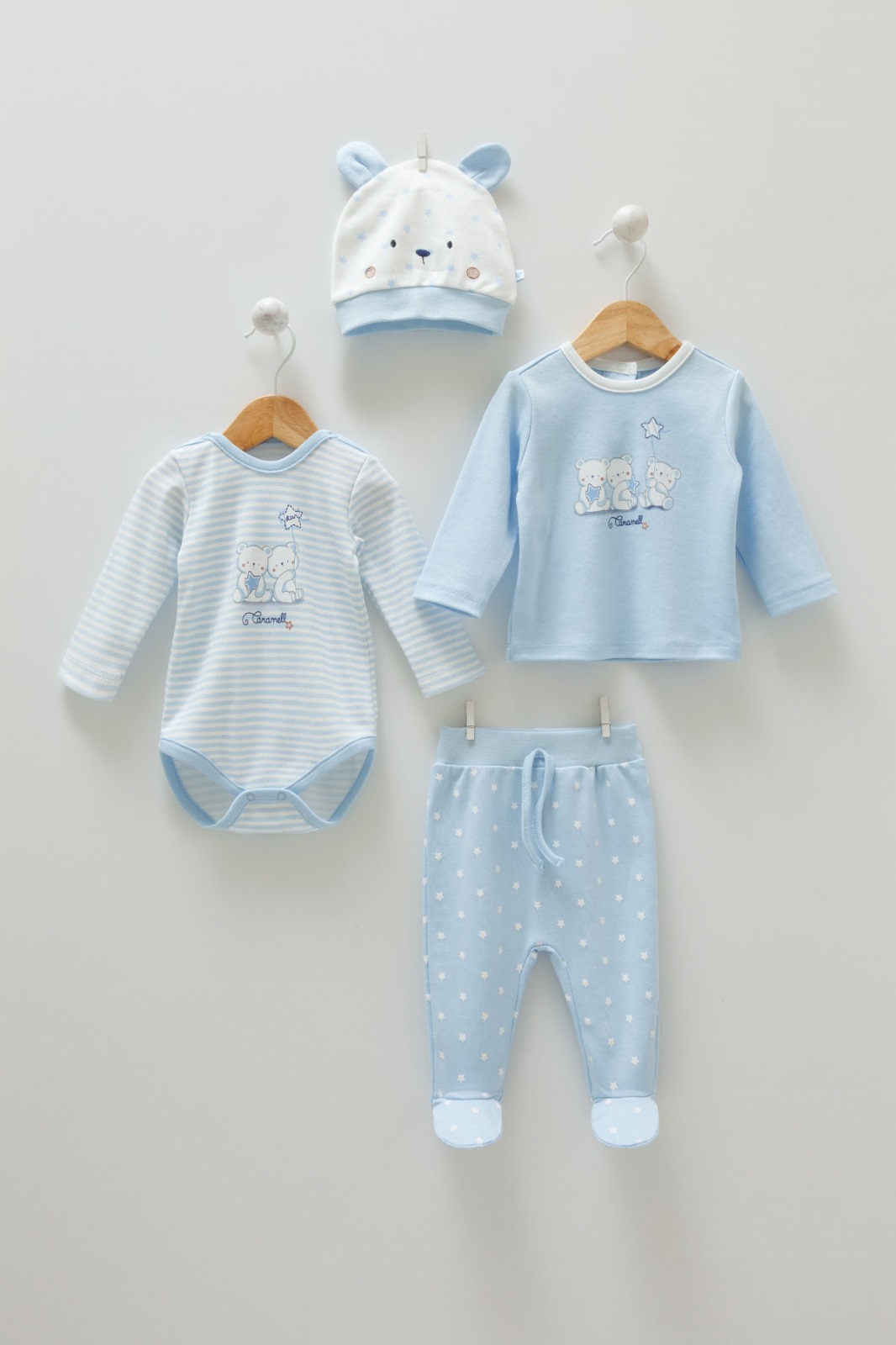 CARAMELL Star Bear Series 4-Pack of Baby Clothes Set