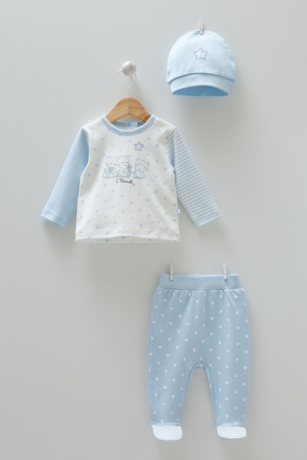 CARAMELL Star Bear Series 3-Pack Baby Clothes Set