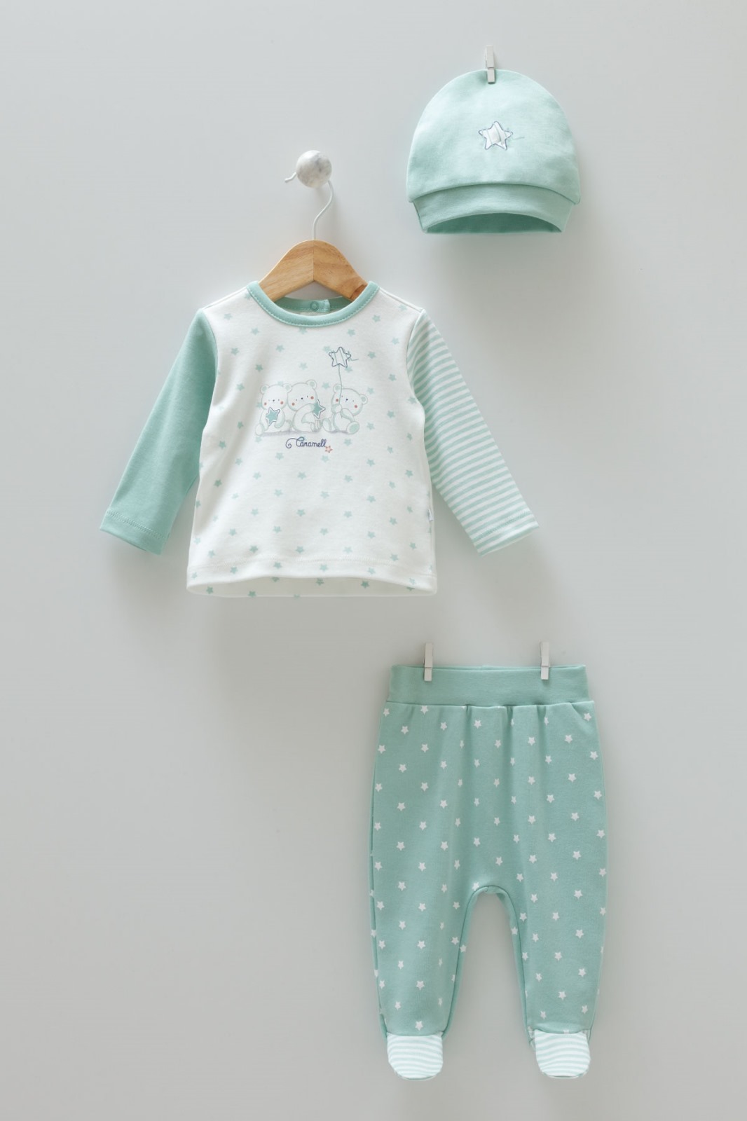 CARAMELL Star Bear Series 3-Pack Baby Clothes Set