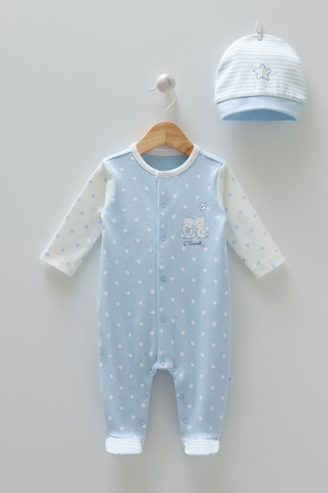 CARAMELL Star Bear Series Baby Sleepsuit