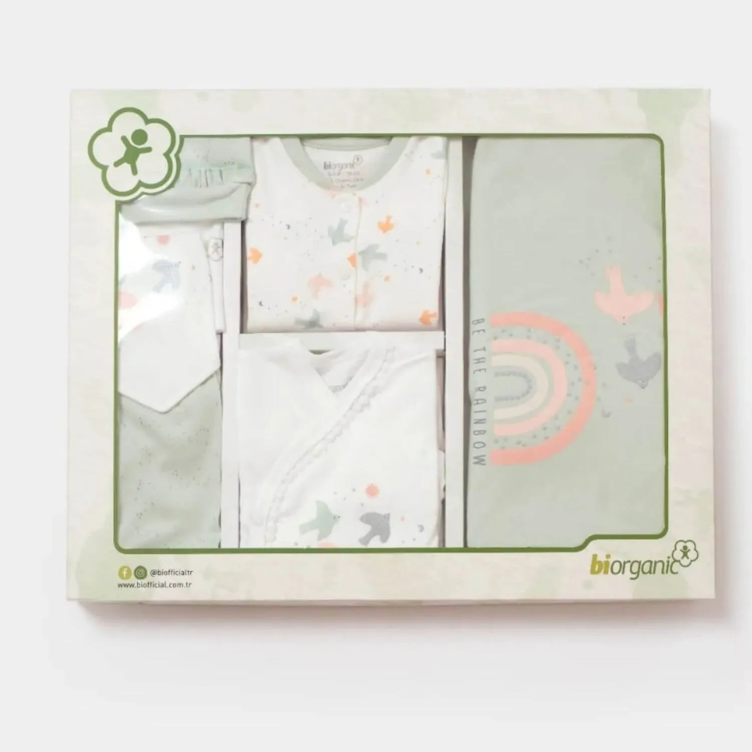 Bibaby Organic Tiny Birds 10'Piece Newborn Hospital Set