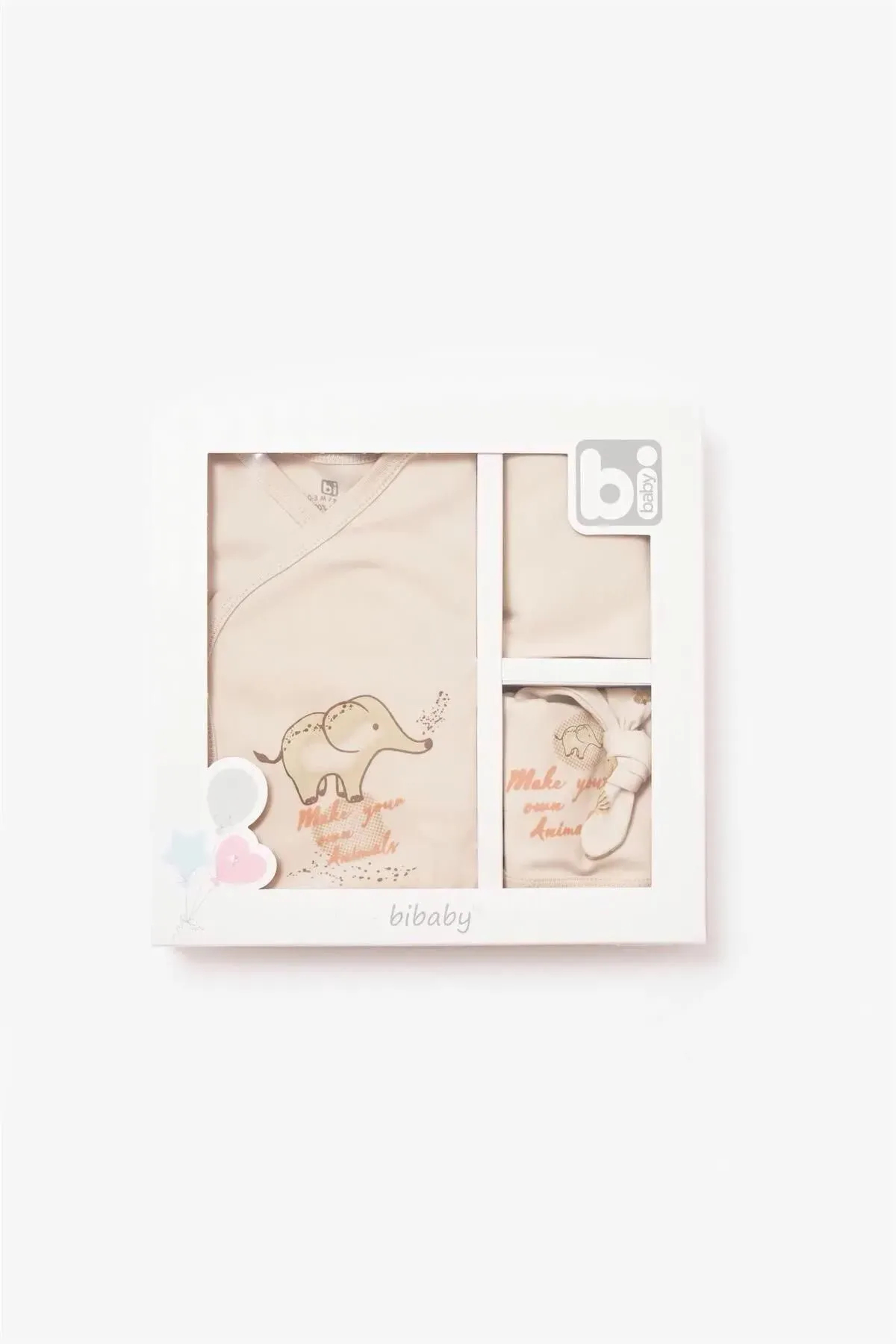 Bibaby Animals Kingdom 5-Piece Newborn Hospital Set (Beige)