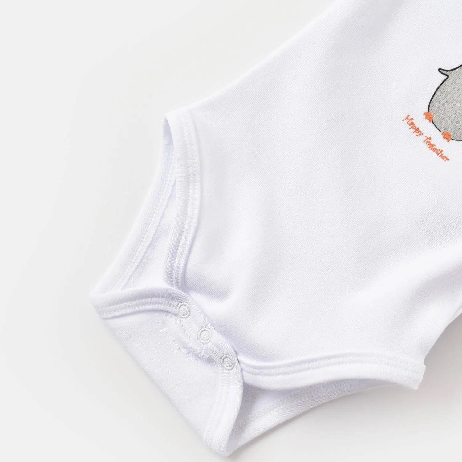 Bibaby Summer Special Short Sleeve Bodysuit (White)