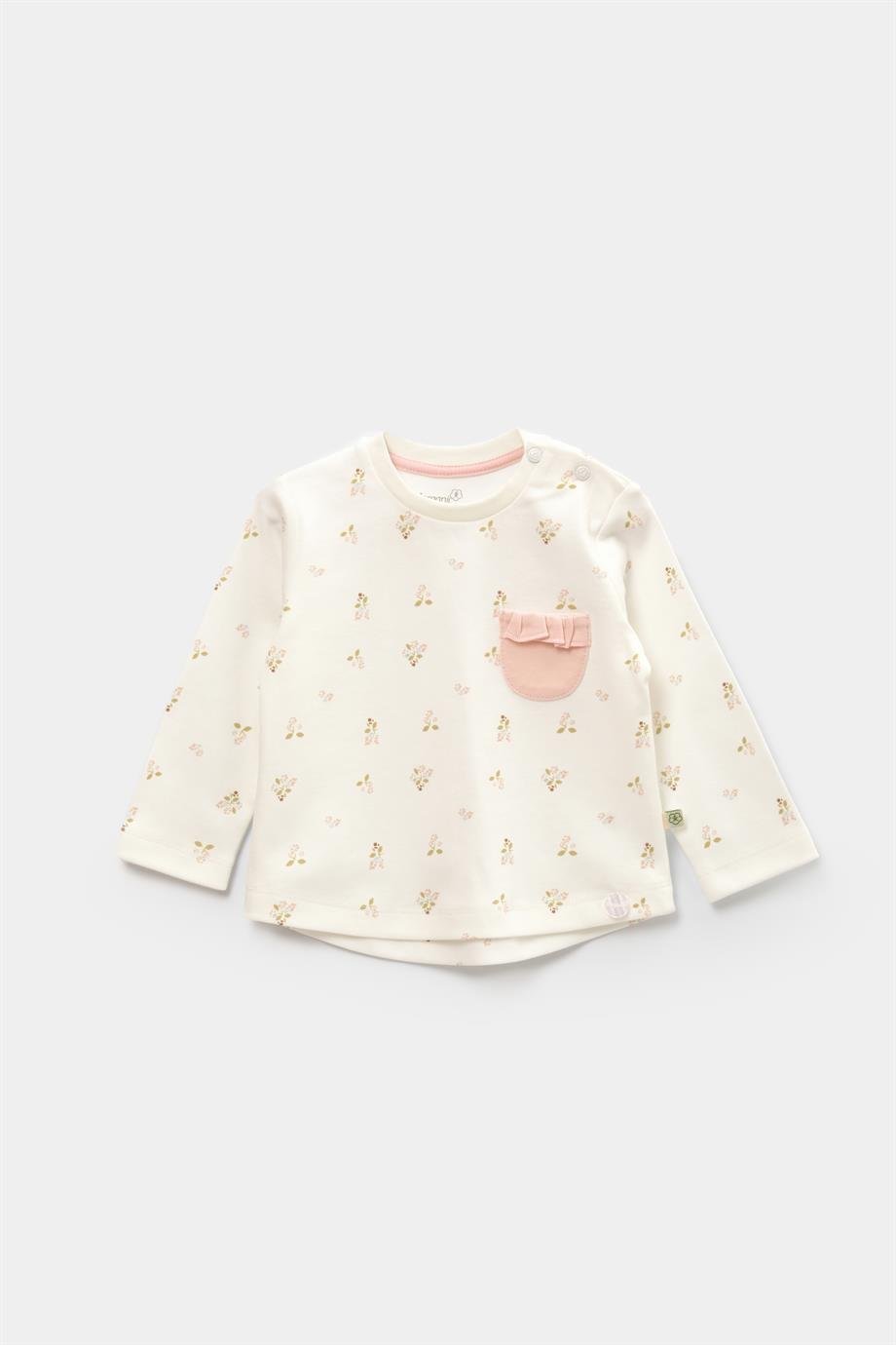 Bibaby-Biorganic The Flowers Sweatshirt (Ecru-Pink)