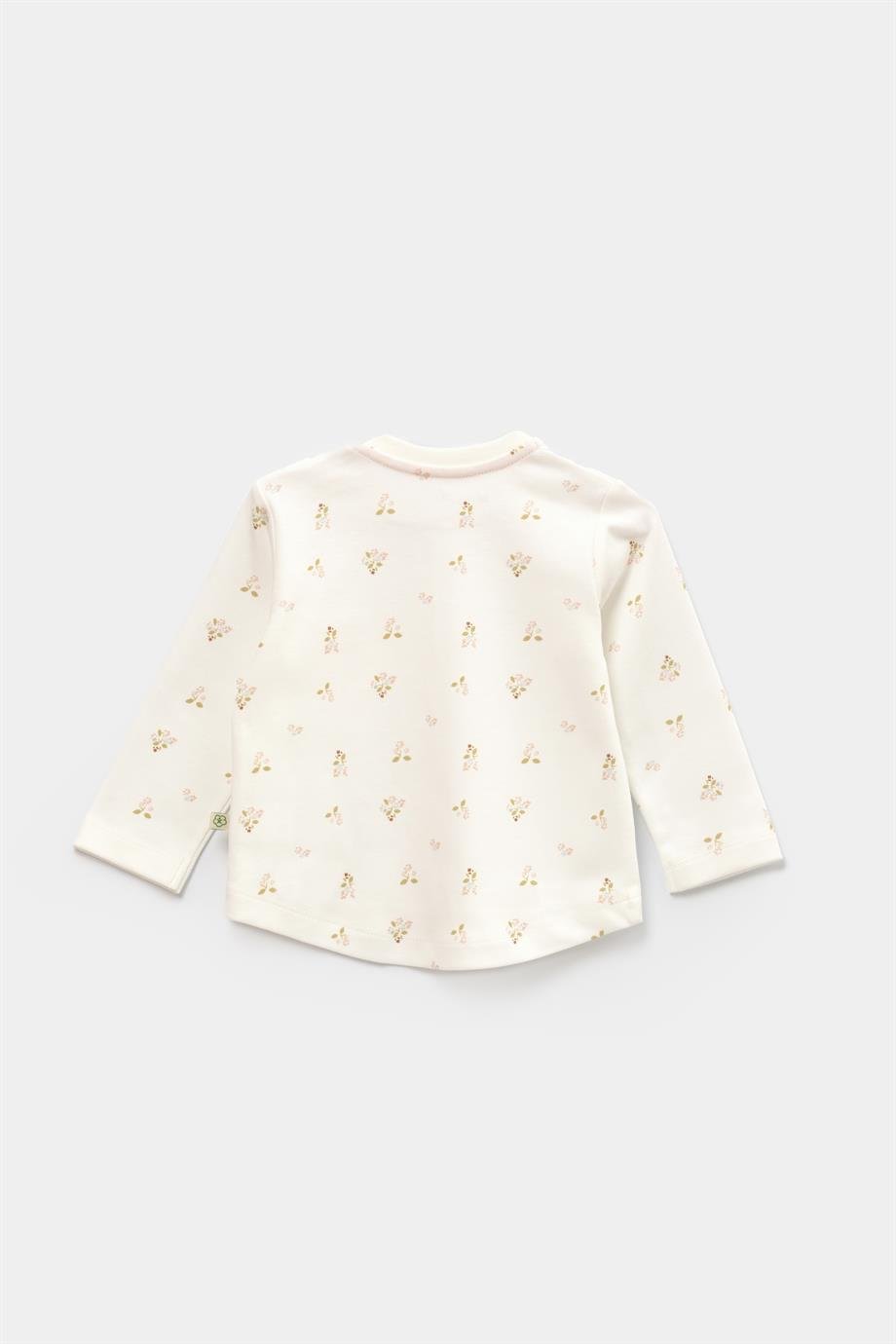 Bibaby-Biorganic The Flowers Sweatshirt (Ecru-Pink)