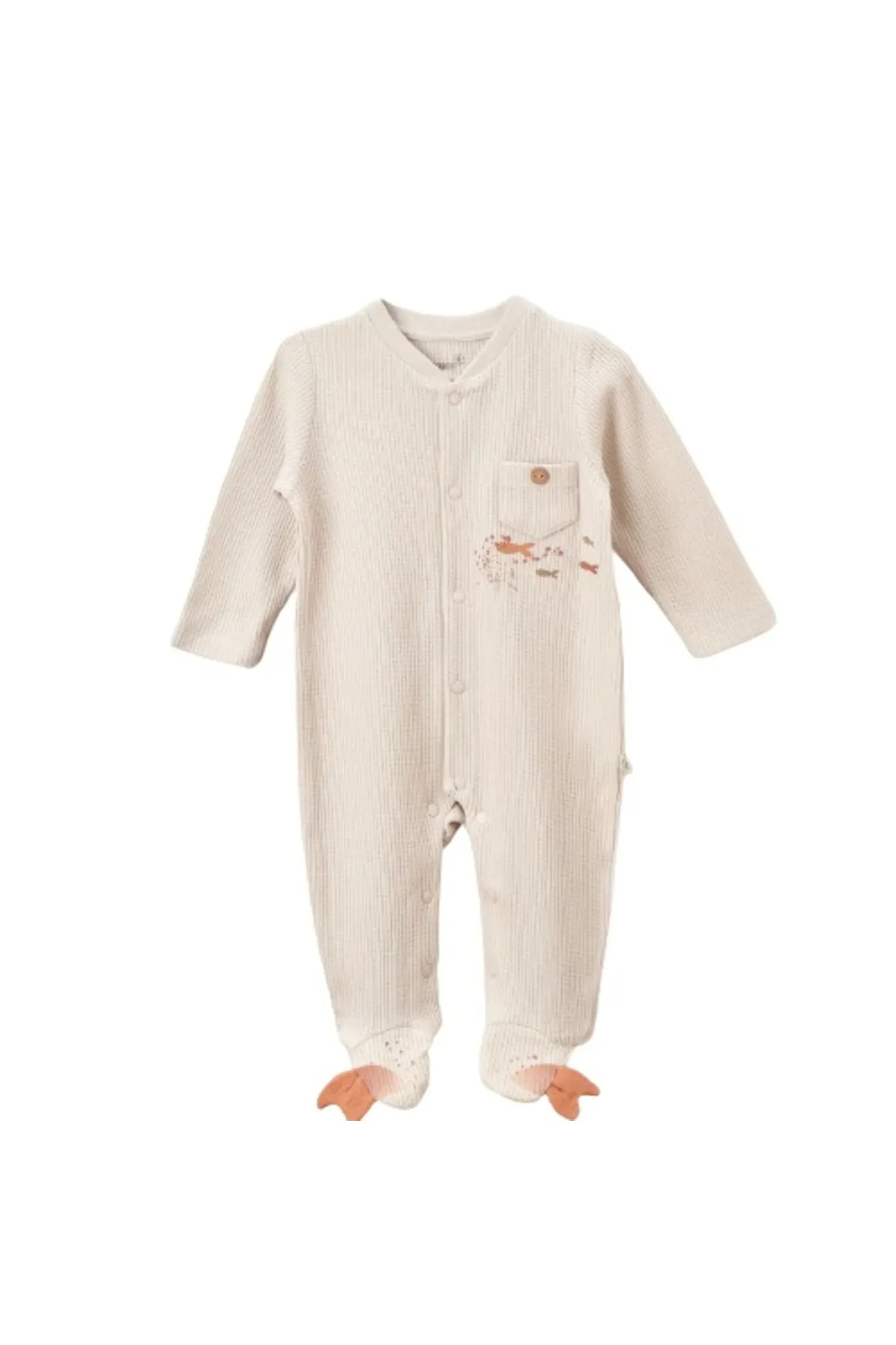 Bibaby Biorganic Magic Starfish Romper (Latte)