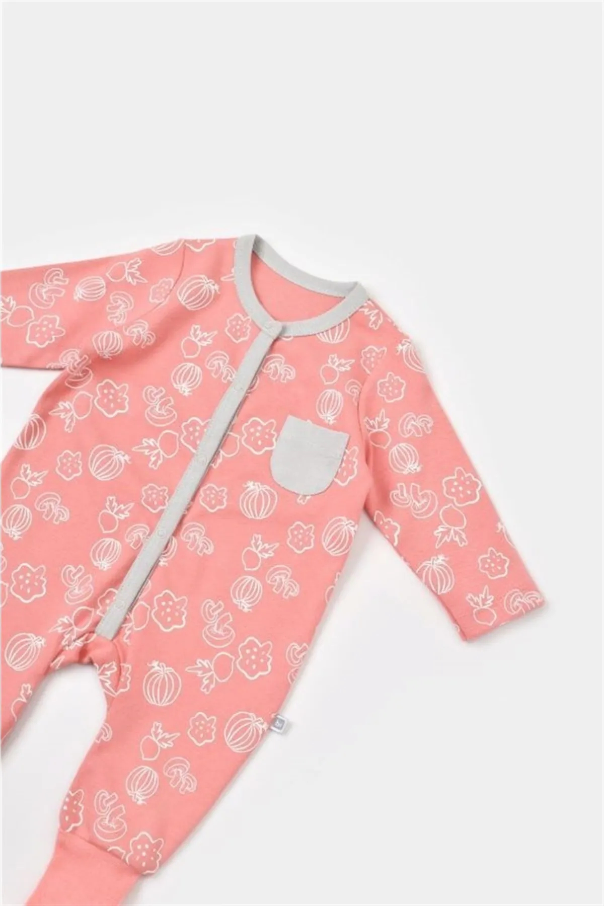 Bibaby Winter Is Good Footed Romper (Salmon - Lilac)