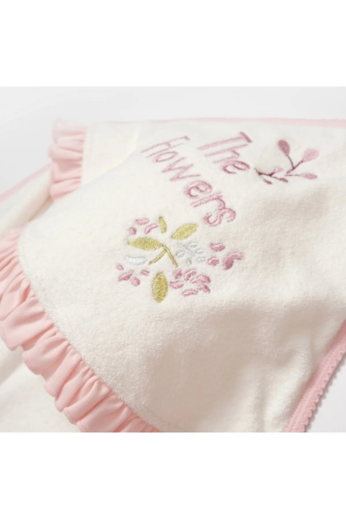 Biorganic The Flowers Knitted Baby Towel 85x90 cm