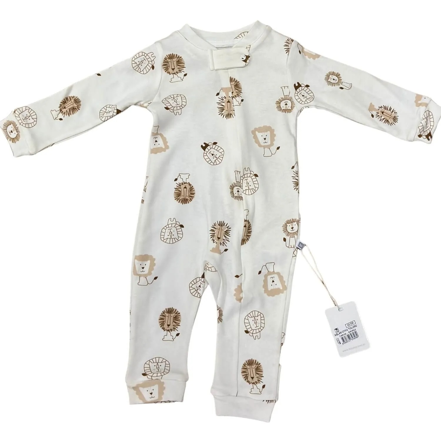  Bibaby Lion Baby Sleepsuit (Ecru)