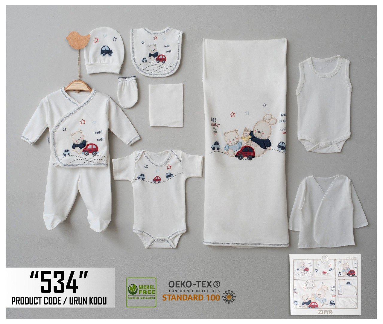 ZIPIR 10-Piece Newborn Hospital Set